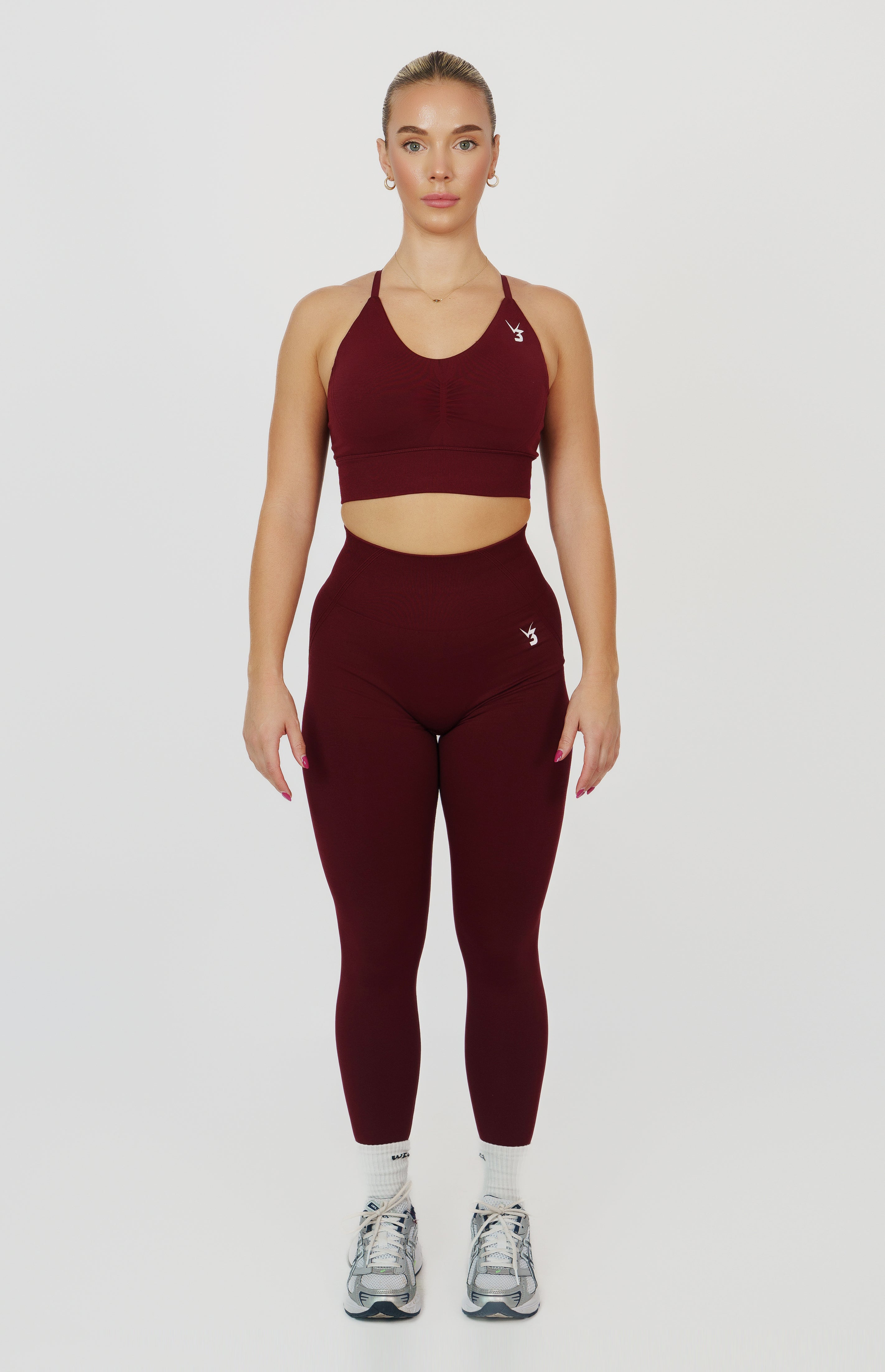 Tempo Seamless Scrunch Leggings - Pomegranate Red